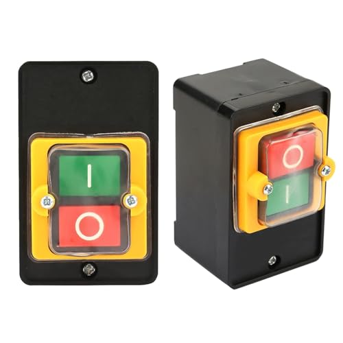 AC220 V/380 V 10 A Interrupteur à Pression Marche/Arrêt Étanche pour Scie Circulaire de Table, Perceuse, Table de Fraisage, Scie à Ruban