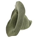 SEWACC Halloween Witch Hat for Adults, Green Wool Felt Pointed Wizard Hat Wide Brim, Medieval Cosplay