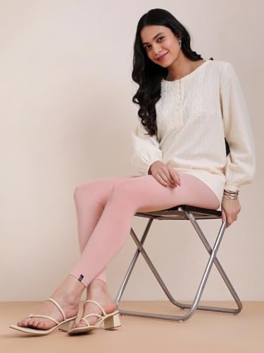 Image of TWIN BIRDS Women Viscose Ankle Leggings | Stretchable Kurti Wear Bottom