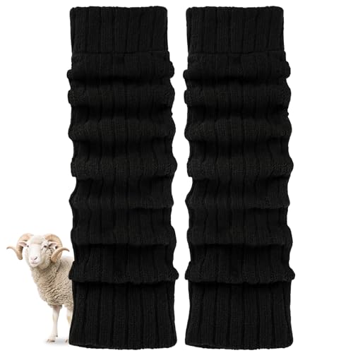 SukModen Stulpen Damen aus Wolle, Weiche Winter Beinstulpen, Langer Beinwärmer für Frauen und Mädchen, Atmungsaktive Leg Warmers, Einheitsgröße, Geschenk für Frauen,Valentinstag-Geschenk für sie