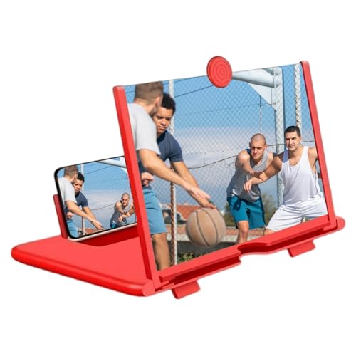 ABS スマートフォン用拡大鏡 | 高精細 折りたたみ スタンド ムービー 拡大器 25センチ | スマートフォン対応 拡大鏡プロジェクター | ビデオ ゲーム 写真 家庭 旅行 用