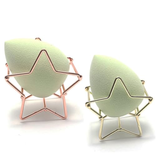 DEARMAMY 4PCS Star Shape Egg Powder Puff Display Sponge Drying Rack for Makeup Tools Durable Holder for Healthy and Sanitary Storage for Vanity Organization