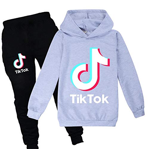 Kids Clothing Hoodies and Jogger Sets for Girls Boys Tracksuit(Grey,8T)