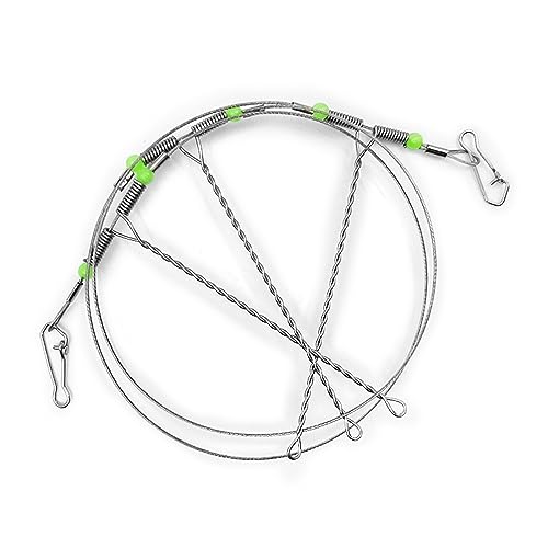 KAKASEA Fishing Rigs with Swivels Beads Line Tackle Rigs Fishing Leader Stainless Steel Wire Traces Leader Tackles