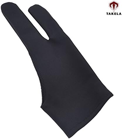 TAKELA Artist Glove with Two Fingers 2 Pack,Tablet Drawing Glove Artist Glove for Light Box, Graphic Tablet, Pen Display and iPad Pro Pencil