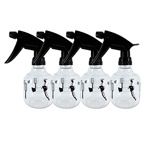 JADEWELL 4 Pack Mister Spray Bottle for Hair Salon Plant Gardening and Home Cleaning Solutions 8oz 250ML Leak Proof