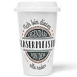 JUNIWORDS To-Go Becher mit Deckel, Ich bin dieser legendäre Glasermeister, von dem alle reden (5050689)