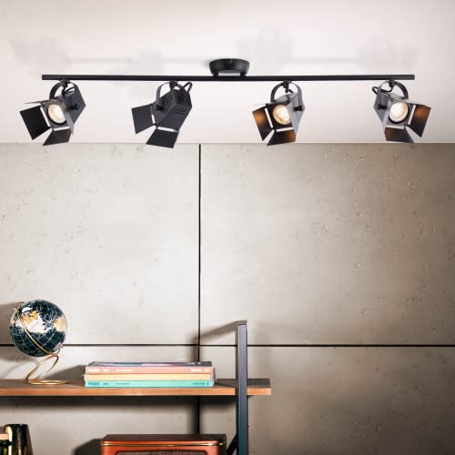 Lightbox LED Deckenstrahler mit warmweißem Licht - 4 flammiges Spotrohr...