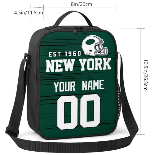 Image of New York J Lunch Bag Custom Name and Number Personalized Gifts
