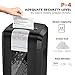 Bonsaii 12 Sheet Crosscut Paper Shredder, 60 Mins P-4 Level Ultra Quiet Home Office Heavy Duty Shredder, 4.2 Gallons Shredder for Documents/Mails/CDs/Credit Cards, with 4 Casters (3S16)
