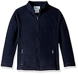 Classroom Little and Big Girls' Fitted Polar Fleece Jacket (Small, Dark Navy)