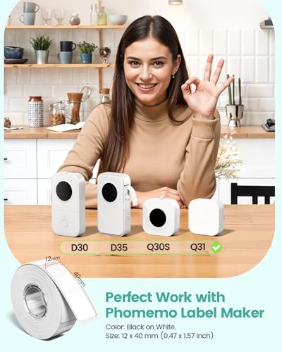 Image of Phomemo D30 D35 Label Maker Tape Sticker Thermal Self-adhesive label
