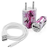 Seluxion – Cargador casa + mechero USB + Cable de Data CV09 para LG: E900 Optimus 7/E960 Google Nexus 4/E975 Optimus G/GD550 P