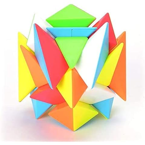 FAVNIC Magic Cube 3x3 3D Puzzle Smooth Transformer Magic Puzzle Cube 3x3x3 Fluctuation Angle Puzzle Cube Brain Teasers Toys for Kids (Color) Cover