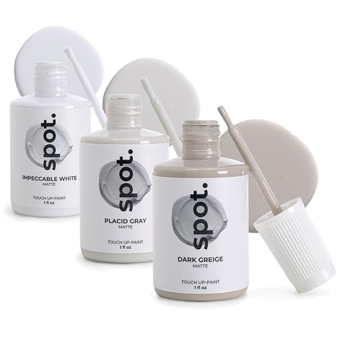 spot. Touch-Up Paint | Matte Finish for Cabinets, Walls, Doors & Furniture | Multi-Tone Gray Repair Kit | Quick-Dry, Self-Priming, Low-Odor, Eco-Friendly | No-Sanding or Primer Needed | 3 Pack