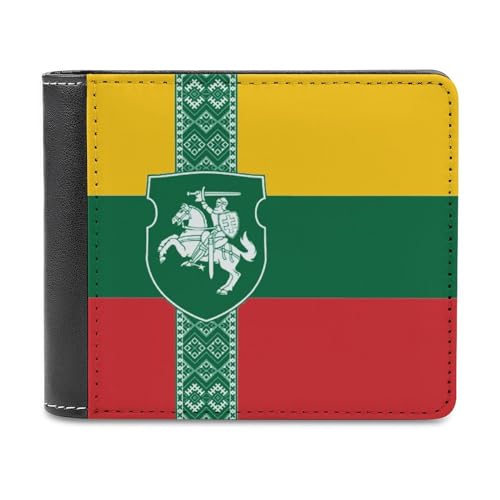 Lithuania Flag Mens Short Wallet，coin Wallet, Card Bag, Certificate Storage Bag