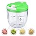 Cortador de Verduras Manual,DIAOCARE 5 cuchillas 1000 ml Mini Picadora de Verduras Picadora de Alimentos para Picar Verduras,Carne,Hierbas,Cebolla,Ajo,Ensalada,Utensilios de Cocina Profesional