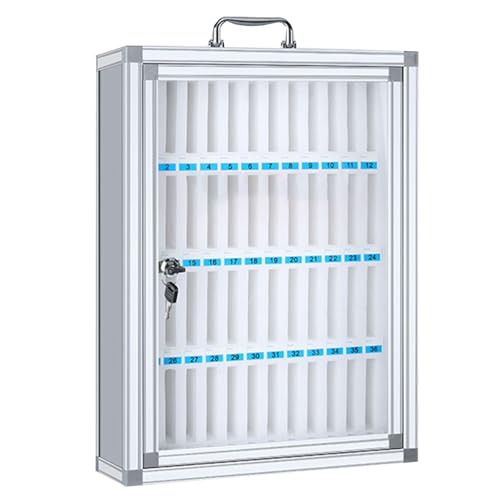 Armario de almacenamiento para teléfono móvil, unidad de 48 ranuras con cerradura para una gestión segura de dispositivos en escuelas, laboratorios, almacena 12-60 teléfonos