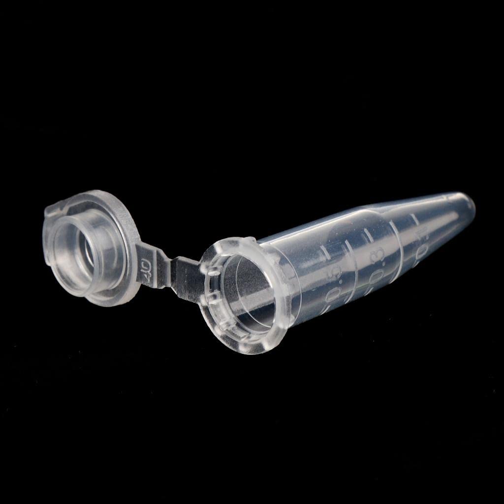Jojomis Microlitri graduati microcentrifuga del polipropilene 0.5ML 1000x con