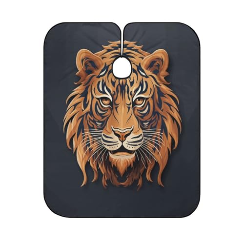 Capa para corte de cabello con logo tigre, ajuste cuello miniatura 6