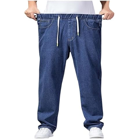 BVEBJDX Mens Casual Wide Leg Jeans Cover