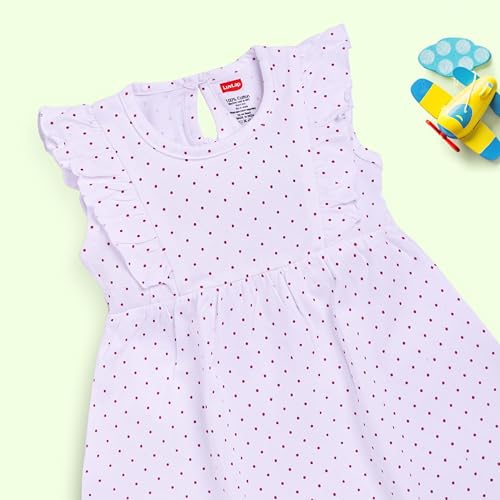 Image of LuvLap Baby Girl 100% Cotton Sleevless Girls Frock Pack of 3