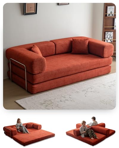 No Assembly Convertible Sofa Bed & 79" Boneless Couch with