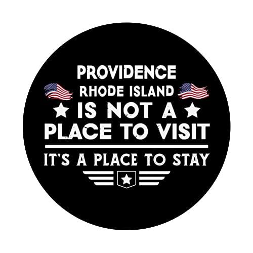 Providence Rhode Island Place to stay USA Town Home City PopSockets Swappable PopGrip, Black - Image 3