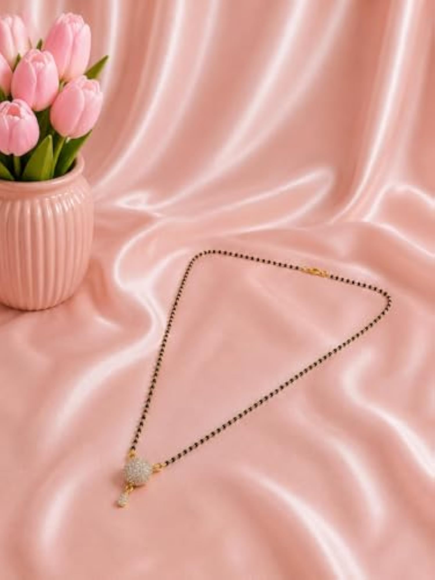 Gold Tone Western Style Mangalsutra Necklace