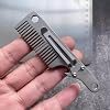 Titanium Comb EDC Mini Portable Hair Comb Multifunctional EDC Mustache Comb