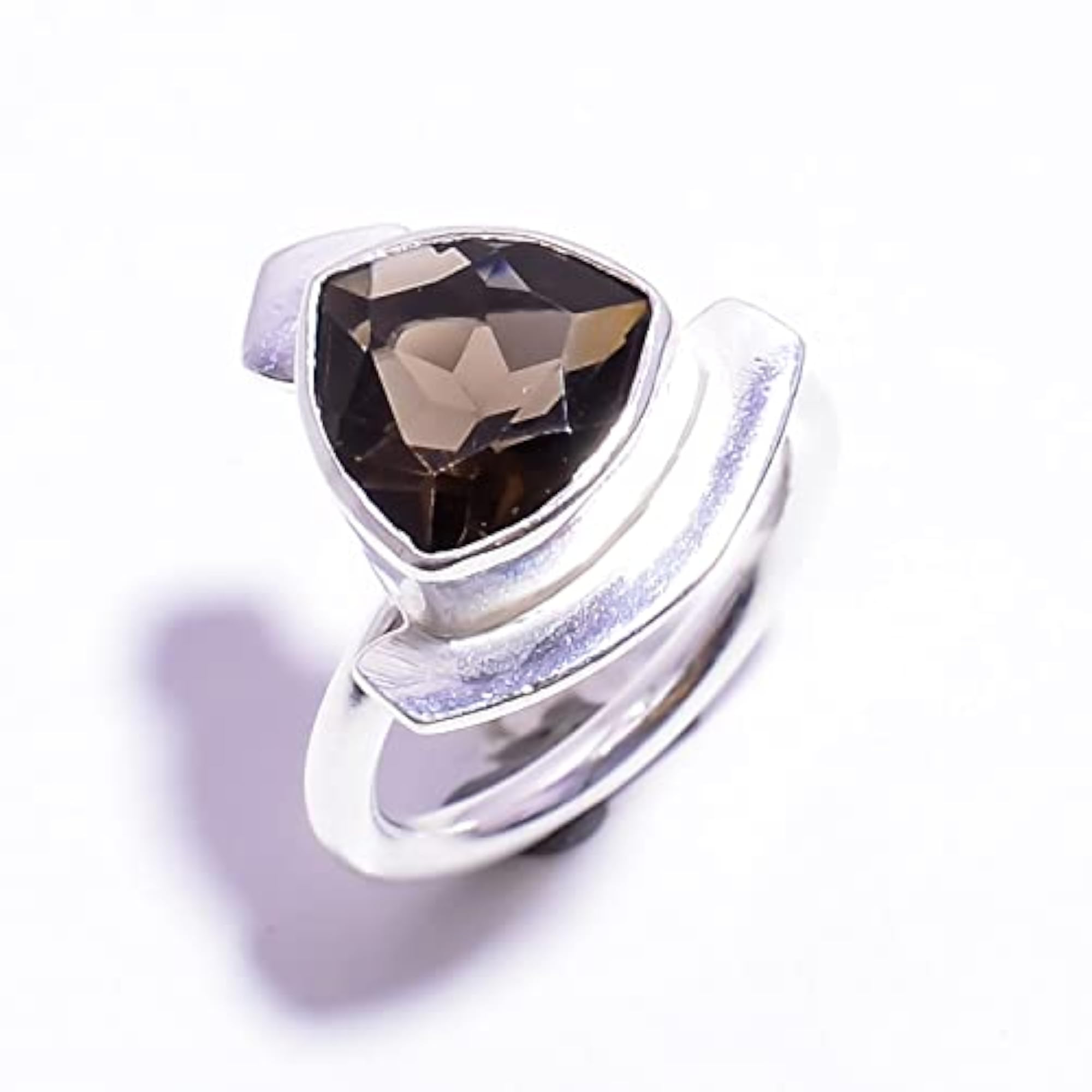 Fabulous Smoky Quartz Trillion Shape Gemstone Ring for Children