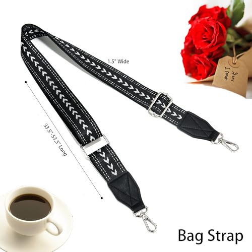 Image of LEMEDE Purse Strap Replacement Crossbody 1.5 inch Wide Shoulder Strap Adjustable Straps Handbag Strap Replacement Belts