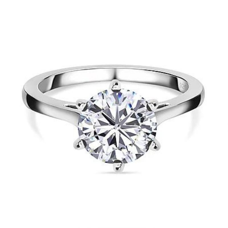 GOLDHARTZ 925 Sterling Silver Certified Moissanite Diamond Solitaire Ring In Sterling Silver 2.00 Ct | Wedding Ring | With Certificate (B0CTFB41WJ) Amazon Price History, Amazon Price Tracker