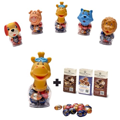 Chocolates Marcos Tonda - Lote Animal | Chocolates Originales Para Regalar Y Huevos Chocolate | Caja De Chocolates Para Regalar Y Un Animal Aleatorio | Chocolate Regalo