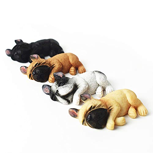 Monliya 4 Pack 3D Refrigerator Magnetic French Sleeping Bulldog Fridge Magnets Sticker Office Magnet,Kitchen Toy Decor Fridge Ornament,For Whiteboard,Map,Notes,Gift #TOP1
