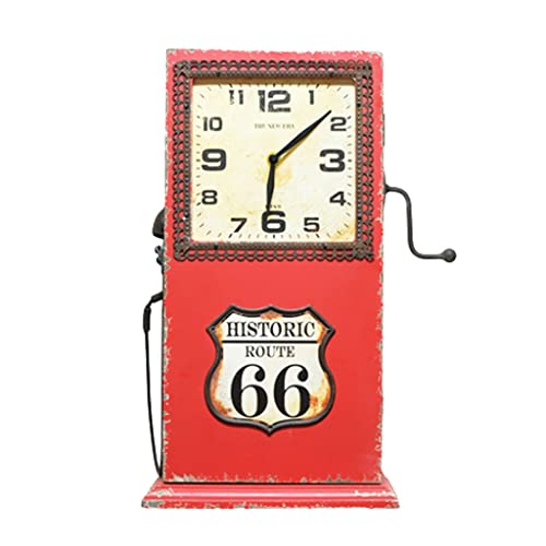 Horloge murale bois pour salon rétro avec étagère secrète intégrée