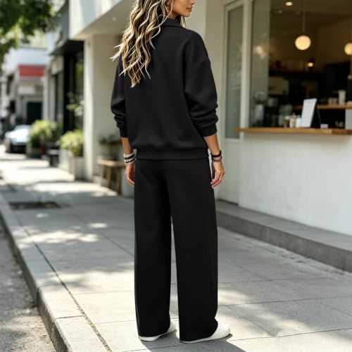 Sweatsuits Women 2 Piece Zip Pullover Athleisure Outfit Casual Set Fall - image 6