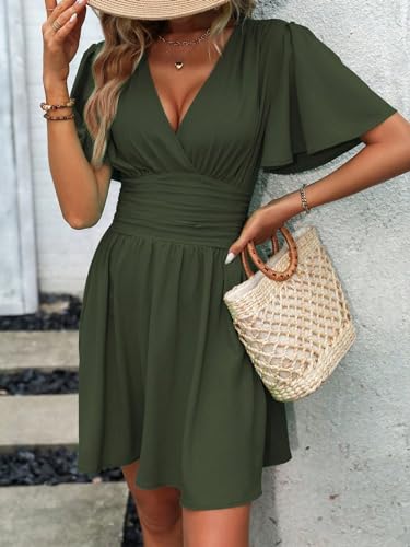 Variante de LIAMERHE vestido invitada otoño floral verde XXL