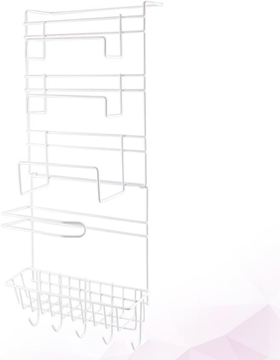Punch Free Copper Refrigerator Storage Rack with 3 Sticky Hooks, Multi-layer Foldable Hanging Shelf for Home Decoration, Simple Installation Refrigerator Storage Organizer