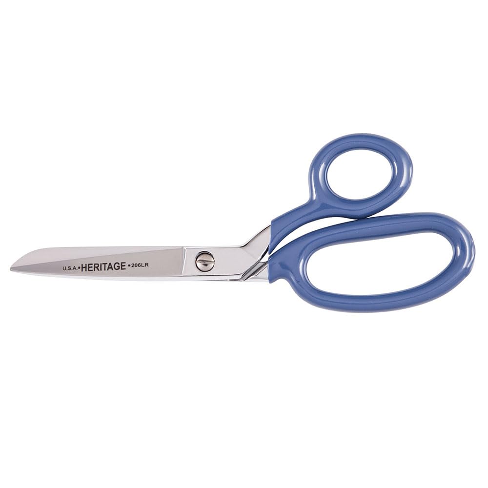 Klein Tools 206LR Bent Trimmer with Large Ring & Blue Coating, 7-Inch
