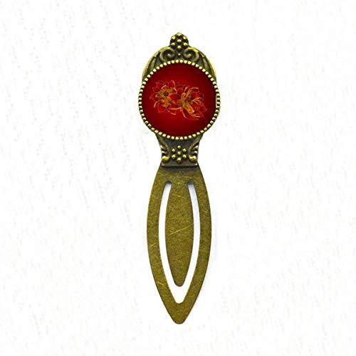 Marque-page fleur de lotus rouge, idée cadeau idéal pour lecteur
