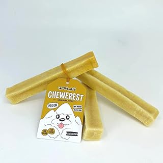 WufWuf Chewerest Yak Chew Sticks for Dogs (Medium 3x53g)| Himalayan Dog Cheese Bones, Grain&Gluten-Free, Long-Lasting Treat for Small and Medium Dogs