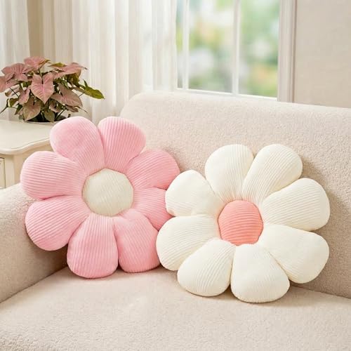 2 Pcs Flower Pillow Decor Set