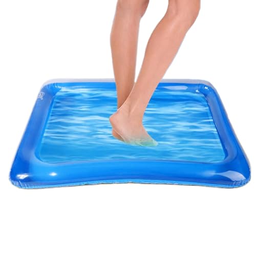 Baño inflable para pies – Bañera de pies de 60 x 45 cm, lavabo de baño de viaje, bandeja de entrada a la piscina, calzado de verano al aire libre, limpiador de pies para adolescentes y adultos, tina