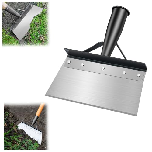OFFCUP Gartenschaufel Multifunktionale, Outdoor Garten Reinigungsschaufel, Garten Schaufel Unkraut-Reinigungsschaufel Stahl Flach Unkrautwerkzeug Schaufel Pflanzen Unkrautschaufel（20cm ohne Holzgriff）