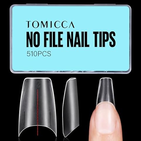 TOMICCA Coffin Ballerina Nail Tips Cover