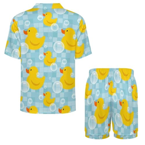 Image of Women Pajamas Shorts Sets Wild West Rodeo Cowboys PJs 2 Piece Button Down Shirt Lounge Pants Set
