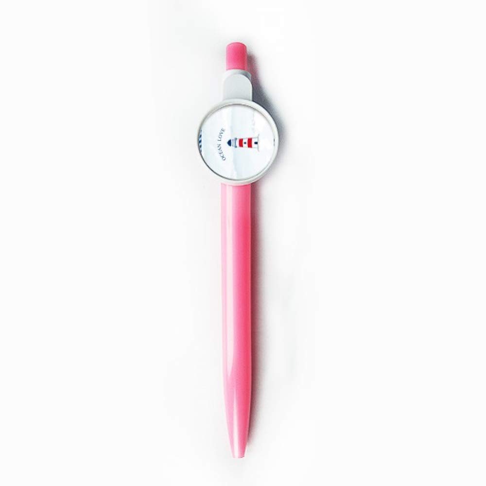 Stylo à bille rétractable bleu phare océan amour mer navigation DIYthinker écriture
