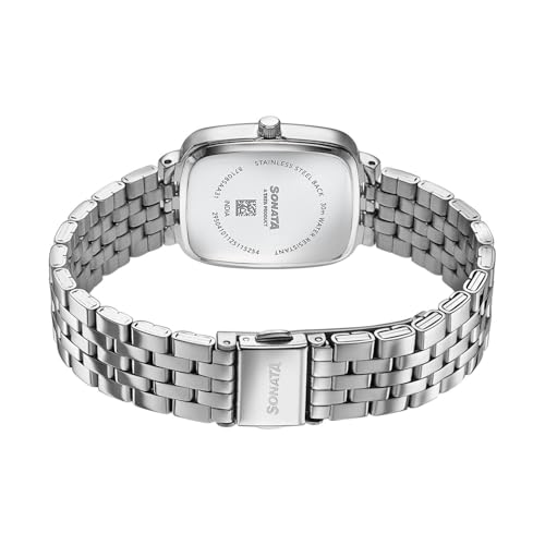 Image of Sonata Festive 2.0 Quartz Analog with Mother of Pearl Dial Silver Sheet Metal Strap Watch for Women - 87108SM01