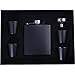Personalized Add Your Custom Text 6-Ounce Customizable Flask Gift Set, Steel Shot Glasses, Funnel, Giftbox (Black)